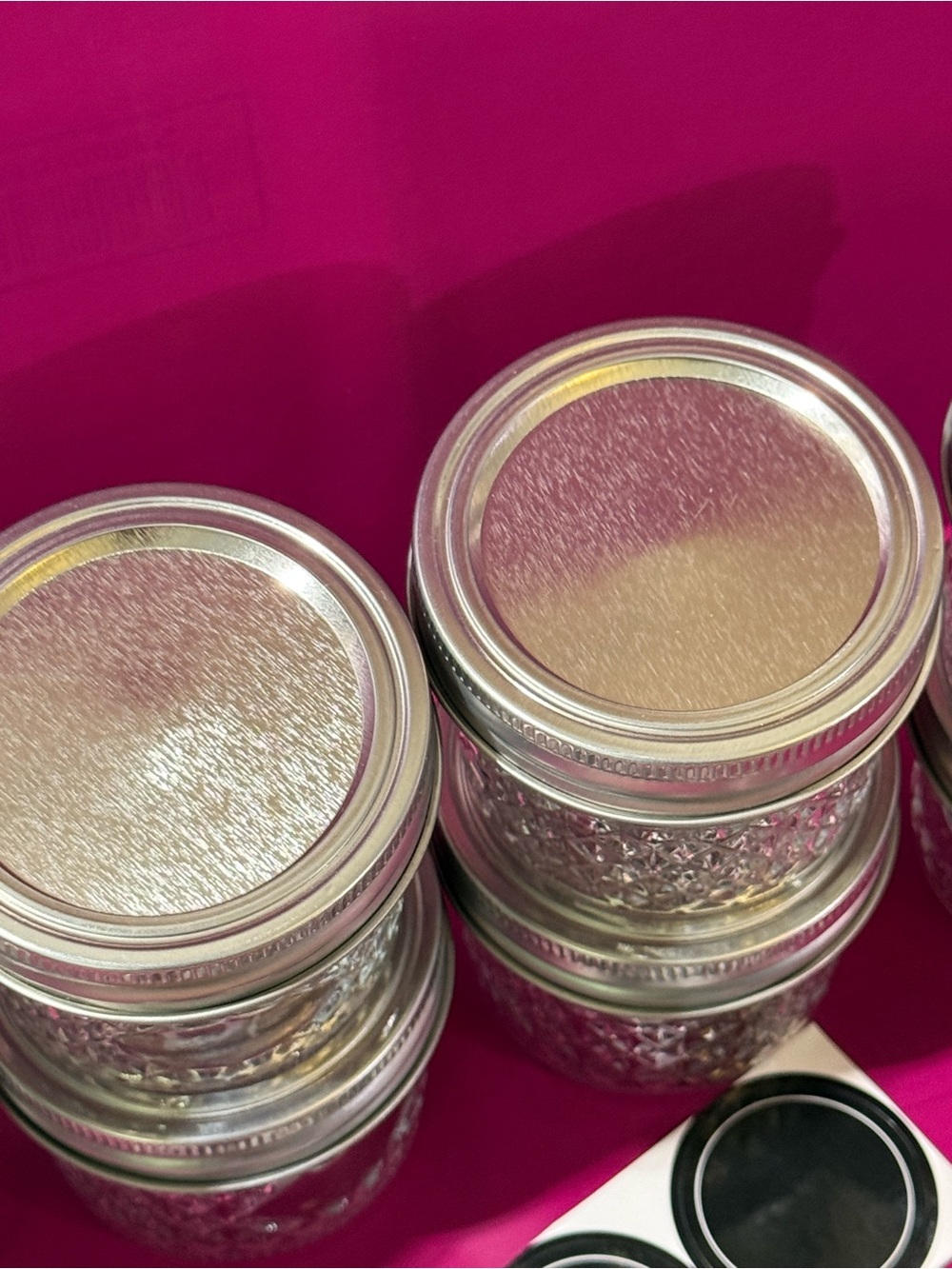 Clear Glass Mini Mason Jars with Silver Lids -8 oz. Set of 8 - Picture 4 of 5